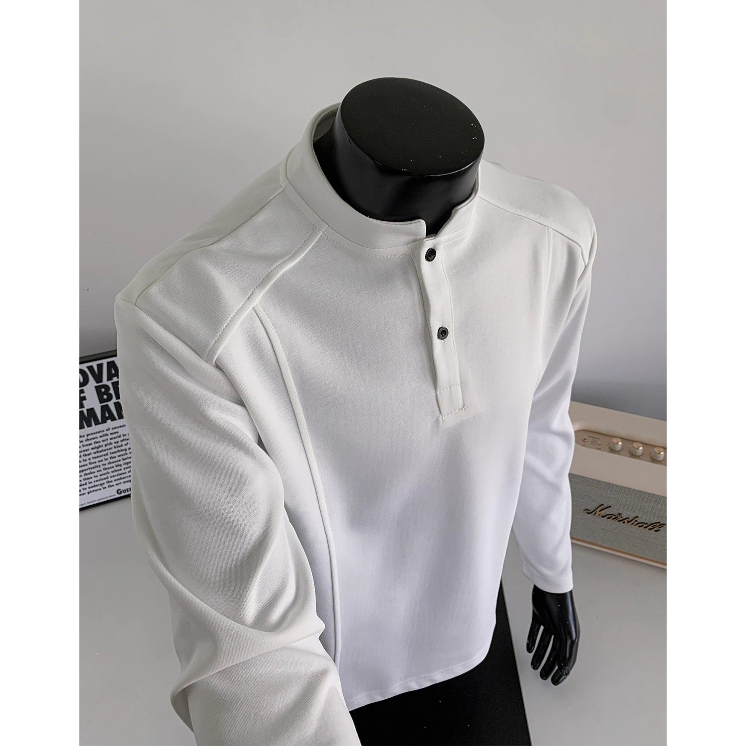 美式Polo亨利衫男长袖t恤秋季上衣cleanfit内搭休闲男装打底卫衣,淘宝优惠券,粉丝福利购,淘宝优惠卷