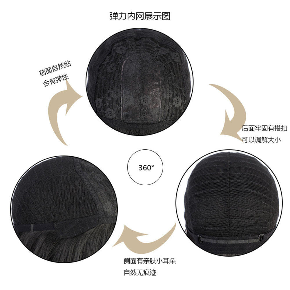 外贸欧美假发女短齐刘海波波头一刀切化纤假发头套wigs直发片女士,淘宝优惠券,粉丝福利购,淘宝优惠卷