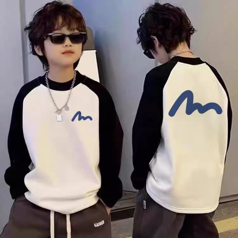 儿童长袖t恤秋冬季2025新款德绒保暖打底衫酷帅男孩上衣熊猫双面 - 图2