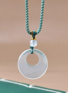 天然红玛瑙公主平安扣吊坠礼物