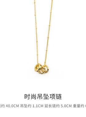 欧美祖母绿高级感锆石项链简约风时尚复古吊坠项饰锁骨链毛衣链女