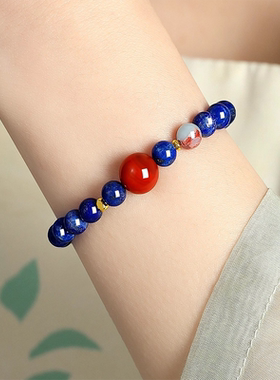 灼瑾女青金石新中式haoyun手串