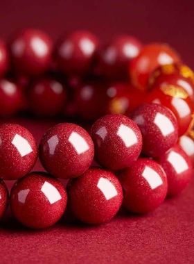 和田玉朱砂招财转运手链女本命龙年平安手饰2024新款爆款手串