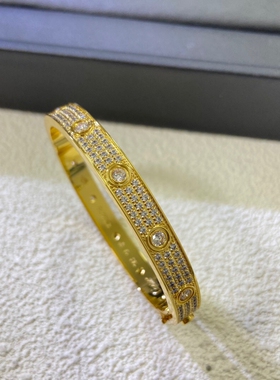 卡卡满天星宽版手镯满钻卡扣款
