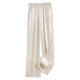 New Chinese style acetate satin white pants for women's pants
