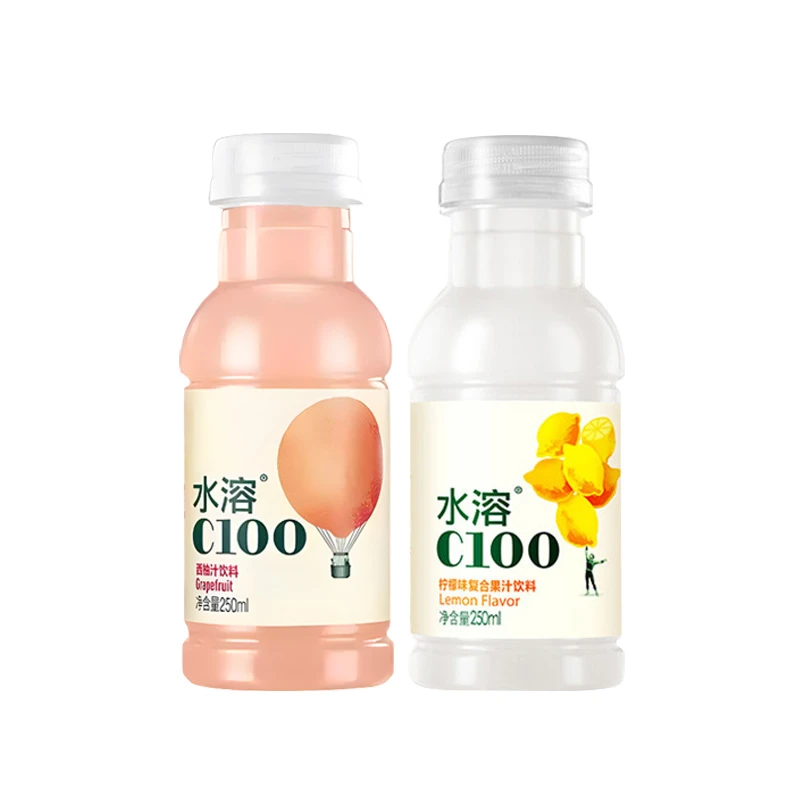 水溶C100维生素饮料柠檬味西柚味复合果汁250mlVC瓶装农夫好喝