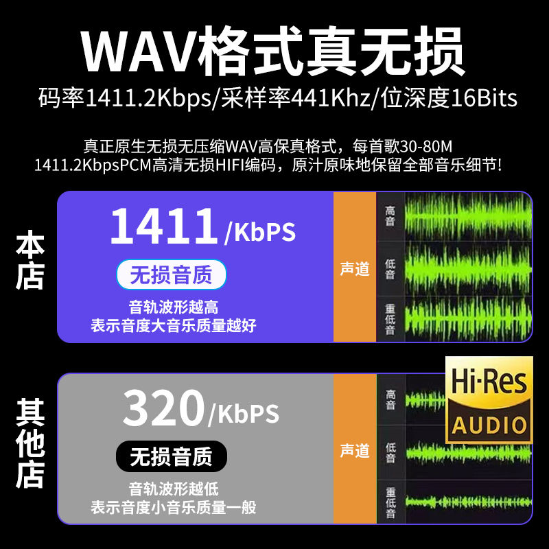 64g车载u盘dts51无损wav柏林之声高品质高音质抖音歌曲大容量音乐-图0