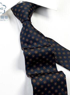 高端正装涤纶丝职业领带批发男式高级商务提花腰果花求职领带厂家