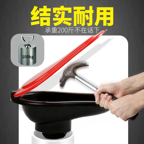 简易临时马桶装修工人专用塑料蹲便器一次性工地施工用防臭可冲水 - 图1