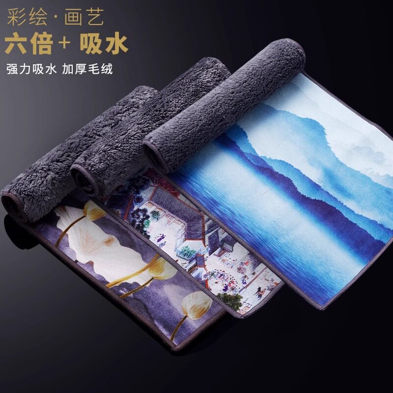 茶具毛巾茶几茶桌布禅意抹布垫茶台配件功夫茶巾高档茶布吸水加厚