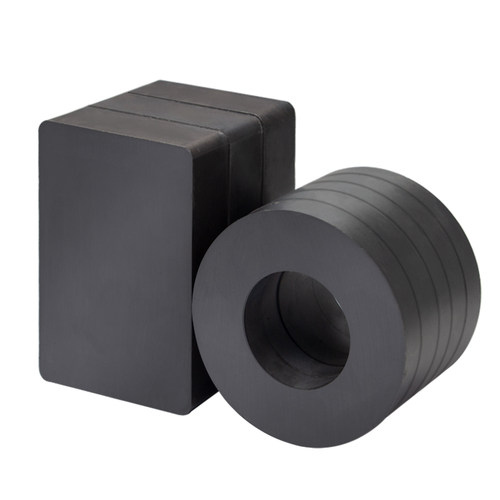 强力磁铁铁氧体大号方形圆环形吸铁石磁性玩具强磁磁铁带孔磁力 - 图3