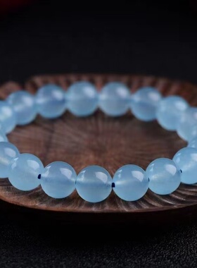 爆款仿天然海蓝宝手链爆款礼物补水奶盐五行女友女生手串三圈手链