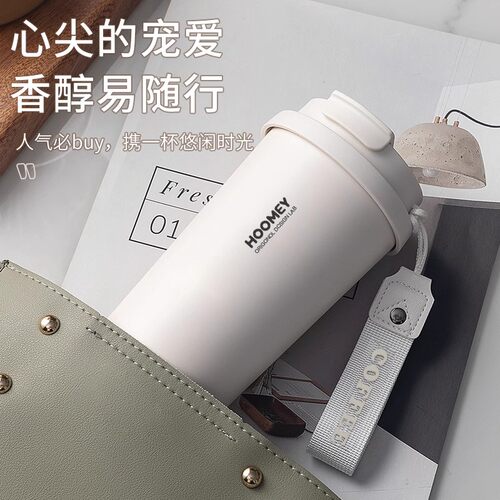 保温杯女2025新款高颜值随行咖啡杯便携吸管水杯陶瓷内胆学生杯子 - 图2