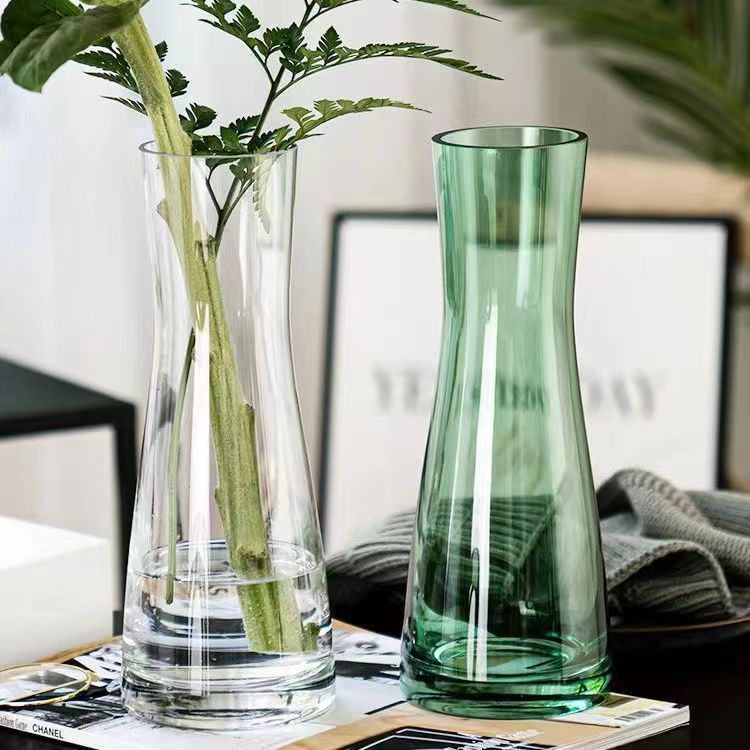 花瓶欧式创意简约玻璃透明水养植物鲜花玫瑰百合花瓶干花插花摆件-图0