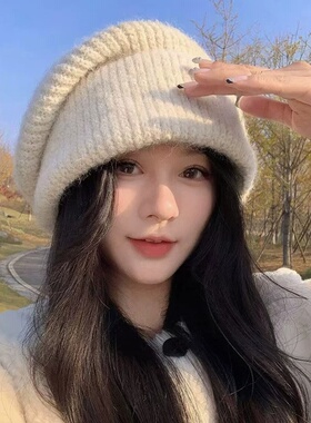 大头围冷帽针织帽子女生冬保暖