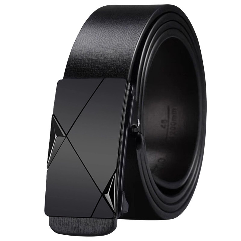 保罗男士皮带腰带纯牛皮自动扣真皮青中年商务裤带休闲无牙无孔潮,淘宝优惠券,粉丝福利购,淘宝优惠卷