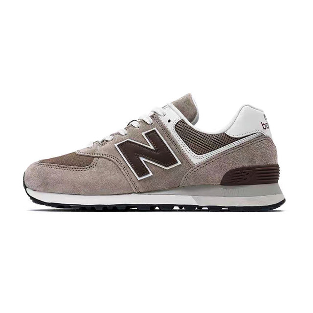 ຄລາສິກ NB574 ຊຸດ retro ຫນາ soled ເກີບຄວາມສູງພໍ່ສໍາລັບຄູ່ຜົວເມຍໃຫມ່ຕາຫນ່າງ breathable ກິລາແລະເກີບບາດເຈັບແລະ
