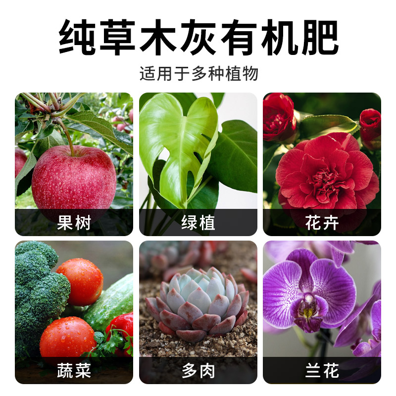 纯草木灰肥料有机钾肥天然农家肥花肥杀虫消毒果蔬通用底肥稻壳炭 - 图1