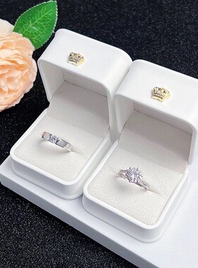 仿真莫桑石钻戒结婚对戒情侣一对