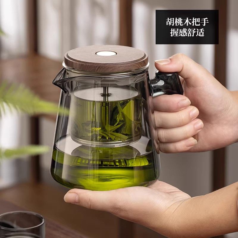 耐热玻璃泡茶壶飘逸杯家用2025新款一键茶水分离泡茶杯耐高温茶具,淘宝优惠券,粉丝福利购,淘宝优惠卷