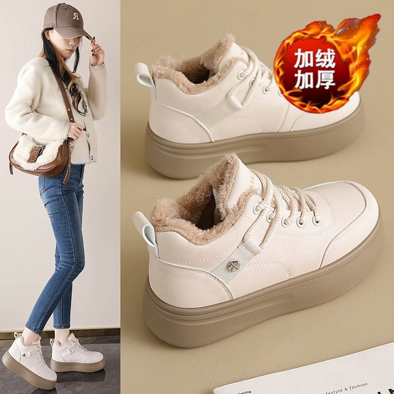 冬季女鞋加绒高帮雪地靴女韩版百搭厚底加厚保暖棉鞋休闲短靴潮鞋,淘宝优惠券,粉丝福利购,淘宝优惠卷