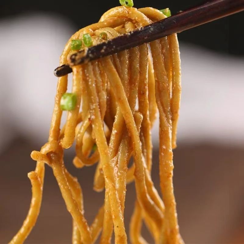 Wuhan hot dry noodles, non-fried, Hubei specialty alkaline water noodles, dry mixed noodles, convenient instant noodles with ingredients, beans, free shipping