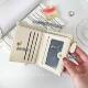 Gentle embroidered small flower wallet female student short wallet coin wallet exquisite small fresh simple wallet card bag ~