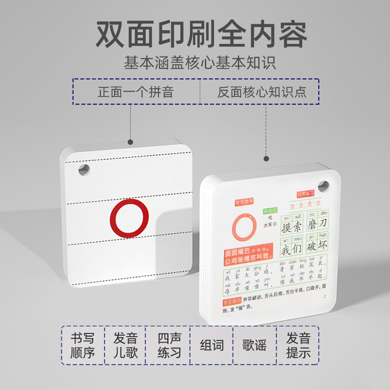 拼音卡片一年级上册下册全套声母韵母拼读训练26个字母表汉语识字 - 图1