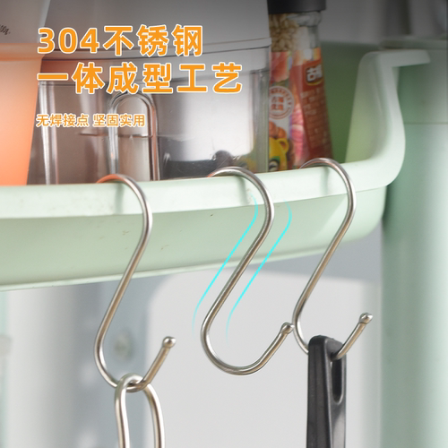不锈钢S型挂钩加粗腊肉钩宿舍挂衣钩多功能s挂钩s钩子家用厨房 - 图3