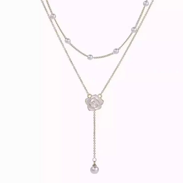Pearl bow clavicle chain for women | Thousands of people purchased more