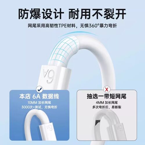 手机充电线120W超级快充适用华为数据线原装正品官方充电器安卓通用多功能华为Mate60pro/p80荣耀平板充电头 - 图2