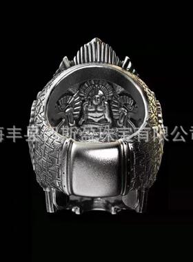 欧美跨境新款男士潮流金属骷髅头戒指复古霸气男士戒指厂家批发