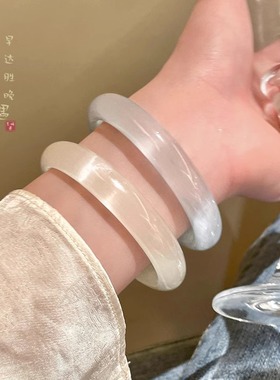 仙女镯白月光猫眼手镯女古风高级感一步一响气质清冷感国风女镯