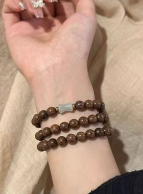 男士天然木质檀香转运珠手串
