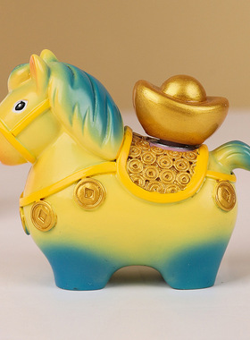 国潮马手机支架生肖马摆件桌面马年礼物吉祥物马上有钱年会伴手礼