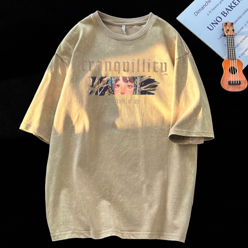 短袖大码装体恤t恤男女夏季复古潮休闲美式做旧小众潮牌水洗外穿,淘宝优惠券,粉丝福利购,淘宝优惠卷