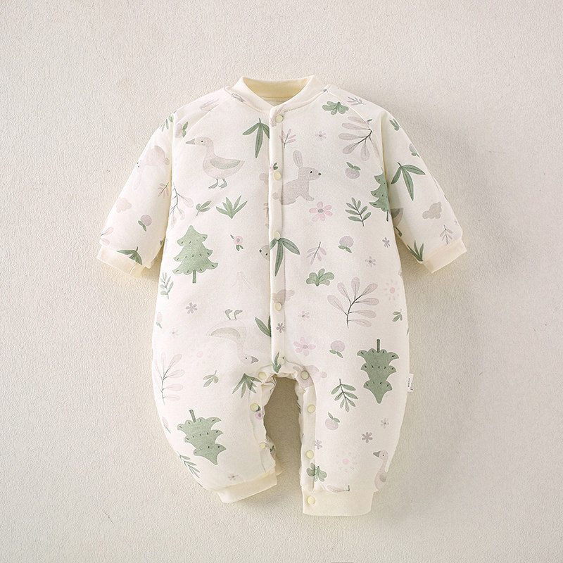 婴儿衣服秋冬季夹棉连体衣婴幼儿宝宝冬装男宝保暖外出服加厚棉衣,淘宝优惠券,粉丝福利购,淘宝优惠卷