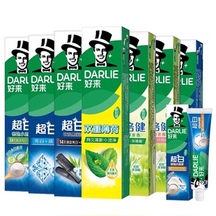 5支【黑人】双重薄荷牙膏90g*2+40g*3