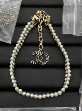 爆款新款小香风项链复古轻奢小众皮绳蝴蝶结锁骨链母亲节毛衣链