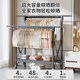 Double-pole floor-standing clothes drying rack with super load-bearing capacity