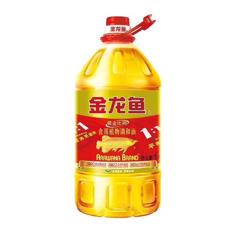 金龙鱼5L*2桶黄金比例食用植物调和油  黄金1:1:1 家用炒菜烹饪油 - 图3