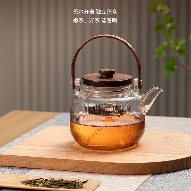 煮茶壶玻璃耐高温办公室茶具家用泡茶烧水壶养生壶茶器单壶提梁-图2