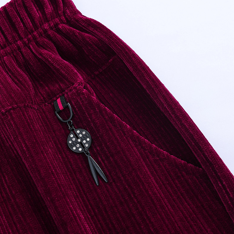 灯芯绒妈妈裤子春秋新款加绒宽松大码中老年人女高腰直筒奶奶长裤,淘宝优惠券,粉丝福利购,淘宝优惠卷