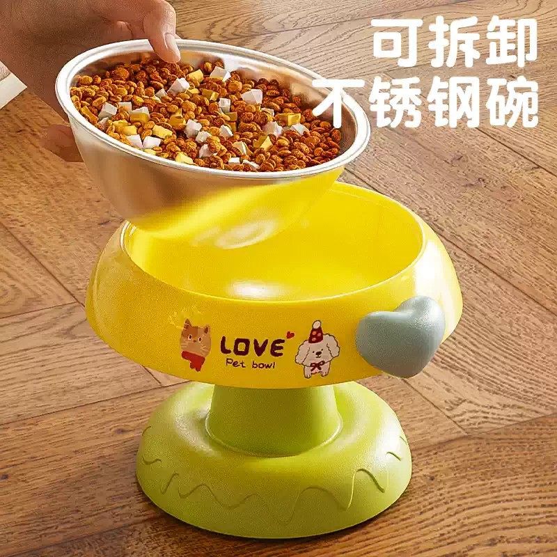 高颜值多巴胺狗盆狗碗宠物猫咪饭碗水碗不锈钢盆防滑保护颈椎猫碗,淘宝优惠券,粉丝福利购,淘宝优惠卷