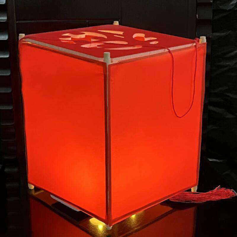 自制防水布灯笼diy制作材料包 儿童创意手绘空白花灯传统宫灯红色,淘宝优惠券,粉丝福利购,淘宝优惠卷