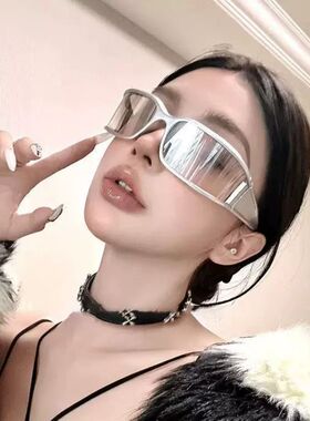 2025新款发箍墨镜女二合一未来科技感 y2k美式高颅顶头箍太阳眼镜