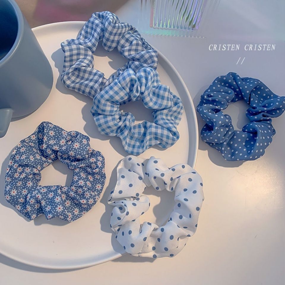 【1条】蓝色系大肠发圈 - 图1