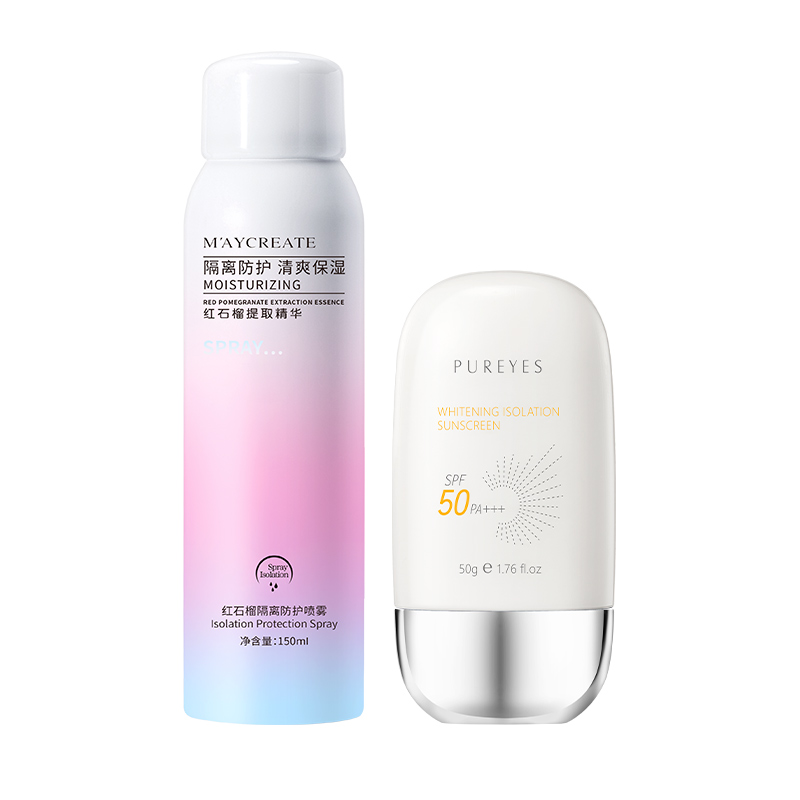 天天特卖工厂店3瓶美白防晒霜喷雾SPF50夏季面部全身防紫外线通用正品男女士3