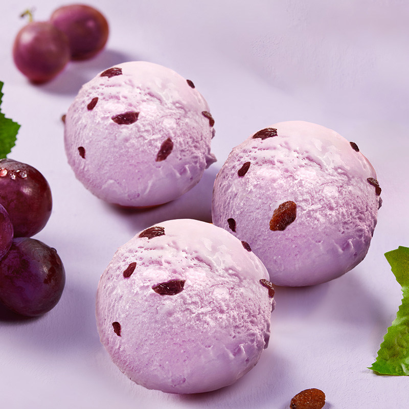 【12杯】伊利甄稀生牛乳冰淇淋香草白桃蜜瓜葡萄草莓90g杯装