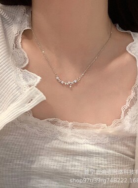 转运珠项链女锁骨链气质简约轻奢小众饰品蝴蝶双层貔貅镀金爱心